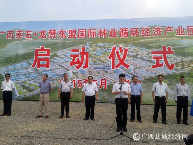 促进会杨丽英应邀参加广西崇左·龙赞东盟国际林业循环经济产业园项目举行集中开工仪式