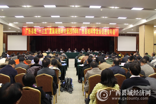 广西县域“十三五”发展规划研讨暨2014年广西县域科学发展促进会年会隆重召开