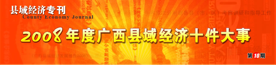 2008年度广西县域经济十件大事